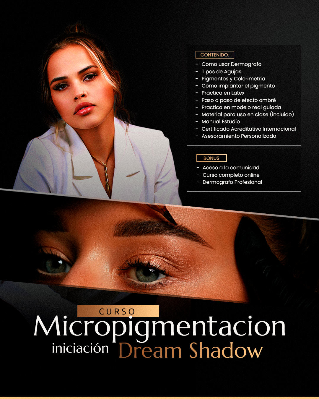 Curso de Micropigmentación Shadow — contenido del curso